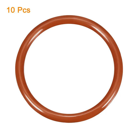 Red Silicone O Ring Seal Gasket 36mm Outside Diameter 29.8mm Inner Diameter 3.1mm Width VMQ 50 Shore Hardness High Temp Silicone Ring