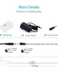 UL Listed 15V 2A Power Supply Charger With Wide 100V To 240V Input Output 15V 2A 30W Universal 5.5mm x 2.1mm Or 5.5mm x 2.5mm DC Plug Switching Transformer Adapter For Your Devices, box and connector set