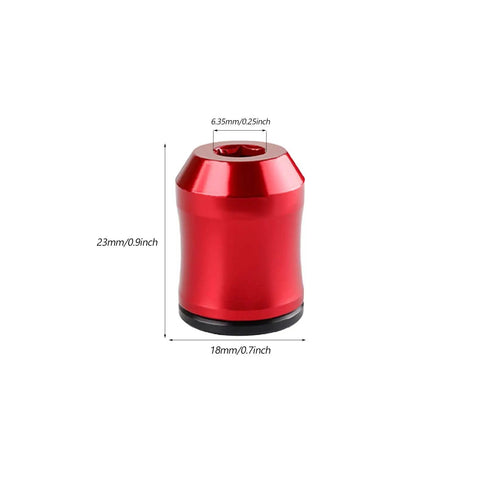 Red Magnetic Screw Ring One Quarter Inch Hex Holder For Drill Drivers Aluminum Alloy Bit Magnetizer Demagnetizer Three In One
