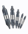 Heavy Duty Cobalt Center Drill Bit Set Top Shelf Gear For Beating Through Hard Metals Metric One Five Millimeter Five Piece Setup, showing various drill sizes.