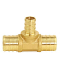 Nine Piece 3/4 To 1/2 PEX Reducing Tee Brass Crimp Plumbing Fittings Set, solid brass, rust-resistant, easy install