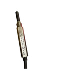 Precision sensor for automation, compact design, featuring metal casing and lead wire, ideal for robotics and equipment.