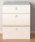 16 Piece Stainless Steel Recessed Round Drawer Pulls Set For Wardrobes And Dressers on white dresser drawers