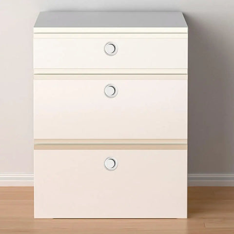 16 Piece Stainless Steel Recessed Round Drawer Pulls Set For Wardrobes And Dressers on white dresser drawers