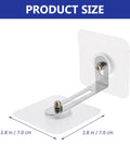 4 Piece Furniture Anti Tip Kit With Adhesive Wall Anchors For Home Use No Fuss Install Sturdy Stainless Steel And Acrylic Materials To Secure TVs And Heavy Furniture From Tip Overs product size 2.8 in / 7.0 cm