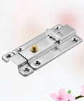 Automatic Spring Door Latch for Security Lock Stainless Steel with a brass bolt, ideal for securing doors and gates.