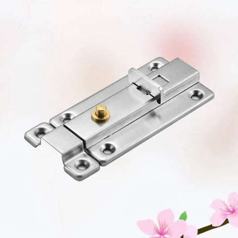 Automatic Spring Door Latch for Security Lock Stainless Steel with a brass bolt, ideal for securing doors and gates.