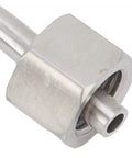 Close-up of Stainless Steel Coffee Steam Wand With Insulating Silicone Sleeve Built Tough High Temp Resistant Steam Hose