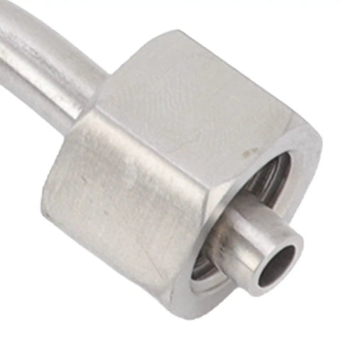 Close-up of Stainless Steel Coffee Steam Wand With Insulating Silicone Sleeve Built Tough High Temp Resistant Steam Hose
