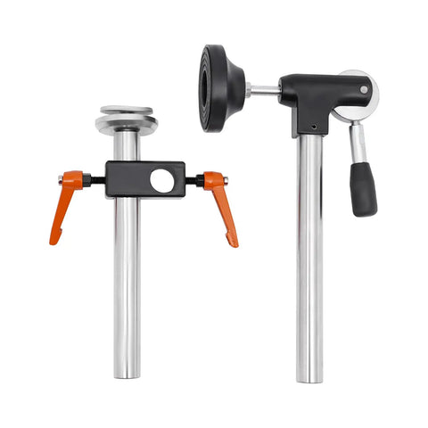 Heavy Duty Table Saw Presser With Adjustable Cast Iron Clamp For Woodworking Projects. Precision slide hold down tool with clamps.