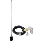 Dual Band NMO 20 Inch Mobile Antenna With 13 Ft RG58 Cable For 144 To 430 MHz, 100W, L Shape Mount Bracket