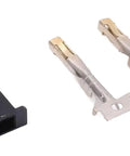 100 Sets Of 3 Pin Servo Connector Kit For Soldering To Receivers, durable crimp pins and terminal connectors for RC planes, black housing