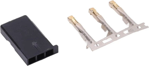 100 Sets Of 3 Pin Servo Connector Kit For Soldering To Receivers, durable crimp pins and terminal connectors for RC planes, black housing