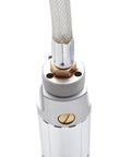 Close-up of air hose connection on Shop Ready 1 4 Inch Pneumatic Angle Grinder with rugged aluminum body.