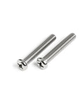 Heavy Duty M5 X 20Mm Pan Head Machine Screws 30 Pc Set 304 Stainless Steel Phillips Cross Drive close-up view of two screws