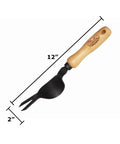 Three Piece Weeding Kit With Disc Weeder, Cape Cod Weeder, And Weedpopper showing a 12-inch weedpopper tool with wooden handle.