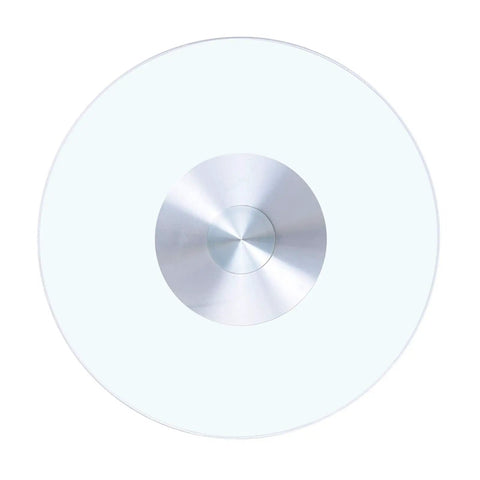 Top view of the Rotating Lazy Susan Turntable For Kitchen And Dining Table With Tempered Glass 360 Degree Revolving Serving Tray