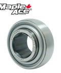 7/8 Inch Hex Bore Ball Bearing With Spherical Outer Diameter Compatible Replacement Part For Heavy Duty Machinery And Industrial Tools Built Tough As Nails And Runs Smooth Daily shown from a side angle.