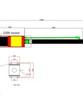 Hella Durable Telescopic Electric Linear Actuator Delivering Rock Solid 600 Millimeter Stroke Plus Plug And Play Setup For Highway Guardrails And Pile Tethering Jobs dimensions and motor diagram.