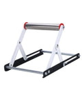 Tough As Nails Adjustable Cutting Machine Support Stand Made From Heavy Duty Stainless Steel With Foldable Table Saw Extension And Sturdy Material Holding Rack For No Sweat Job Site Prep, featuring compact design and foldable arm.