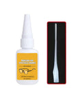 Glasses Repair Glue For Instant Bonding Of Eyeglass Frames With A Fine Tip Applicator, bottle and tip