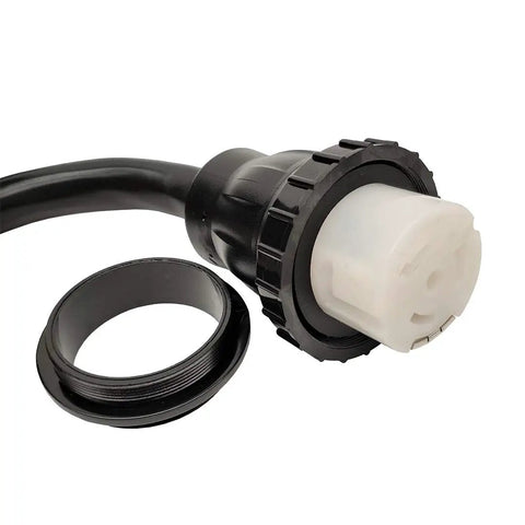 Heavy Duty 50 Amp RV Shore Power Extension Cord Adapter 14-50P To SS2-50R Marine Twist Lock Receptacle 15 Feet Copper Conductors