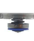 Heavy Duty 16 Psi Coolant Reservoir Radiator Cap Straight Up Oe Replacement For Honda Hyundai Kia Nissan side view, showing metal construction and seal.