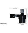 Smart Toilet Booster Pump 110V 220V No Tank Silent Ultra Quiet High Flow Automatic Pressurization Waterproof 24V Safe Low Voltage Hydraulic Powerhouse For Home, side view with dimensions.