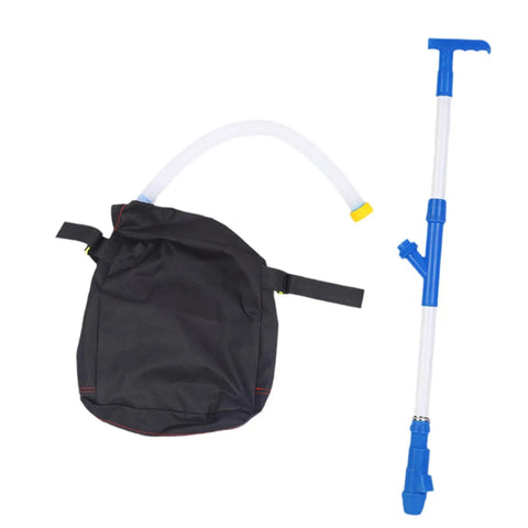 Spreader Backpack Sprayer For Granular Manure And Fertilizer with black bag and blue adjustable PVC handle