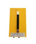 Back view of Handheld Pulse Spot Welder for Jewelry Making with yellow casing and handle