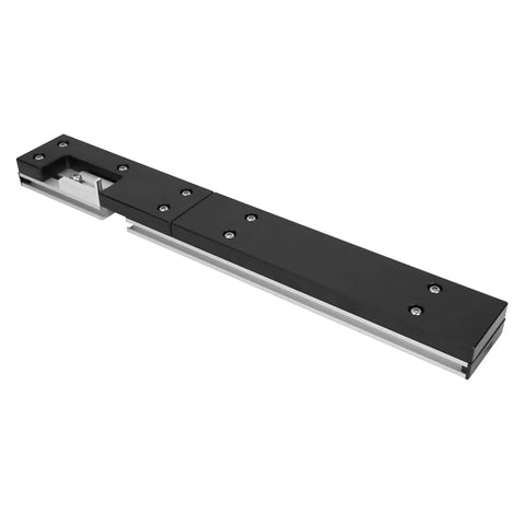 Built Tough, Knocks Out Flawless Joints Daily, Dead Nuts Precise Aluminum Box Joint Jig For Miter Gauge, durable aluminum jig with mounting holes.