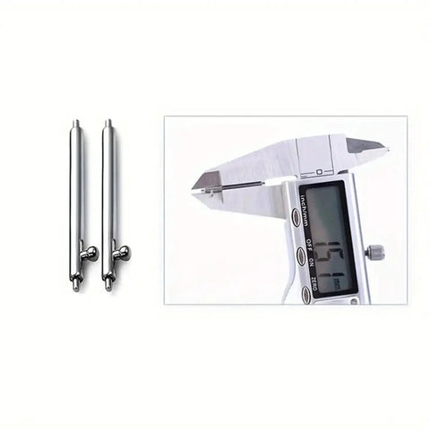 20mm Quick Release Watch Pins Set, Stainless Steel Replacement Band Pins, 6Pcs, 1.5mm Diameter with digital caliper