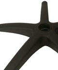 Built Like A Tank Replacement Office Chair Base With Smooth Rolling Casters And Heavy Duty Five Spoke Design For Gaming Chairs close-up view of the black five spoke base