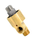 Brass Rotary Joint Half Inch 2 Way Rotating Union For Water And Air Swivel Coupling Fitting Left Thread Built Tough For Rugged Fluid And Air Systems Pro, angled view