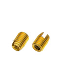 Heavy Duty Galvanized Self Tapping Wire Thread Insert Nut Repair Kit For M2 To M16 Slotted Inserts Dope Quality Built To Fix Stripped Threads in two brass inserts