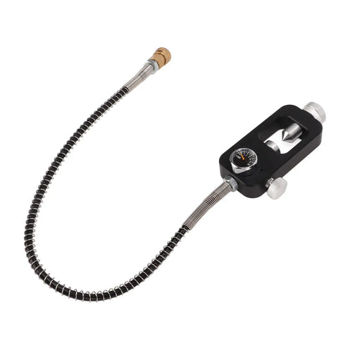 Diving Tank Refill Adapter Aluminum Alloy Valve Scuba Yoke Station With Gauge Hose Rustproof Portable Filling Connector