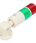 Industrial Machine Alarm LED Light For CNC Gear With Red And Green Indicator Tower And Buzzer, showing mounting arm.