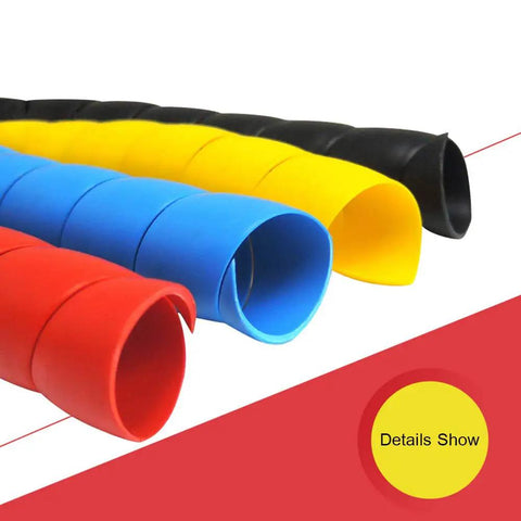Dog And Cat Cord Protector Sleeve 32.8Ft Total 10Mm Wire Guard For Chewing Prevention Safer Cables For Pets in black, yellow, blue, red