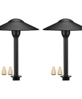 Low Voltage 12V 3W Landscape Path Lights Warm White Waterproof Outdoor Replaceable G4 LED Bulb Black 2 Pack for garden