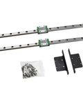 Heavy Duty Linear Rail Guide And Sliding Track Kit 300mm Bearing Steel with parts for smooth 3D printer and CNC machine travel.