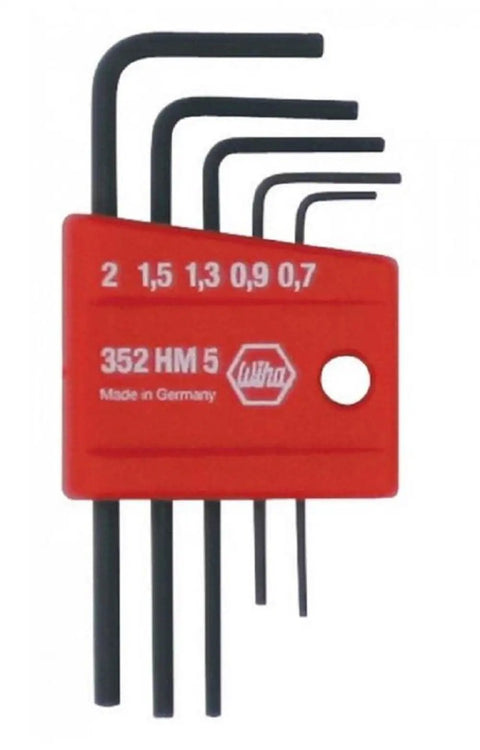 Compact Mini L Key Short Arm Hex Set Five Piece Pro Grade Metric Hex Keys With 0.7Mm 31Mm 0.9Mm 31Mm 1.35Mm 40Mm 1.5Mm 45Mm 2.0Mm 49Mm