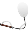 Flexible Oval Inspection Mirror With Long Handle Bendable Shaft Adjustable Angles Magnified Acrylic Mirror For Hands Free Viewing And Close Up Checks Of Hard To See Areas, angled oval acrylic mirror with bendable shaft