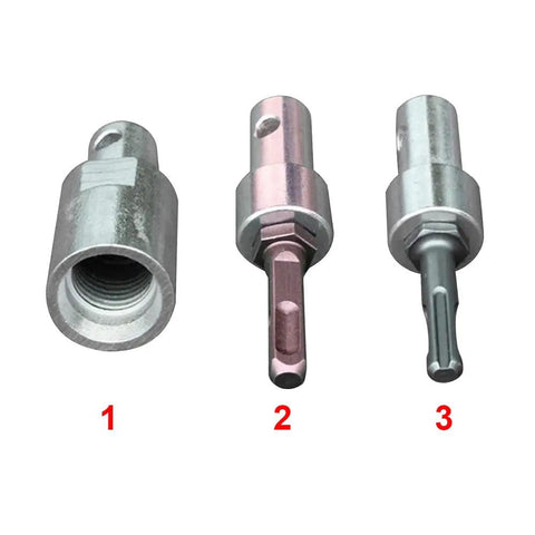Must Have Square Head Earth Auger Adapter For SDS Drills, Converter Accessories, Drill Bit Adapter, Pro Grade Power Tool Attachment For DIY Electric Projects, Color 3 1Pc, showing different angles of the adapter pieces numbered 1, 2, and 3.