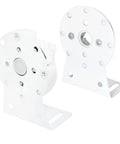 Top Tier Roller Shade Repair Kit Featuring Built Tough Metal Brackets And Smooth Pull Cord Chains For Plug And Play Installation And Serious Window Treatment Upgrades In Classic White - close-up of white metal brackets.