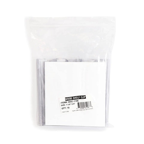 Slick Clear Plastic Shelf Clip Label Holders Fits One Inch Thick Racks No Sweat Installation Perfect For Warehouse Storage And Retail Inventory Management Pack Of Ten