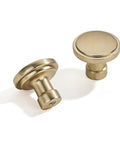 Rock Solid Heavy Duty Cabinet Knobs In Sleek Champagne Bronze Finish For Kitchens And Bathrooms 10 Pack - round metal knobs
