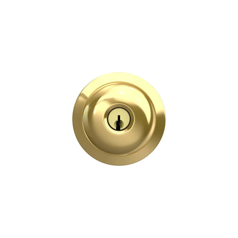 Keyed Entry Door Knob In Bright Brass Finish With Self Aligning Screws Includes Lockset And Two Keys For Quick Easy Installation Secure Front Or Back Door Access Unlock From Inside When Handle Turns