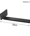 Legit Heavy Duty Floating Shelf Brackets 10 Pack Thick Invisible L Bracket Wall Mounts, 25cm steel support with 3.5mm thickness.