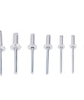 180 Piece Blind Rivet Flange Kit With Six Sizes Aluminum Alloy Rivets For Soft Materials Large Flange visible in rows
