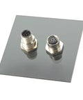 8 Pin M12 A Code Male To 8 Pin Female Bulkhead Connector IP67 Panel Mount Sensor Feedthrough Adapter with gold contacts on display